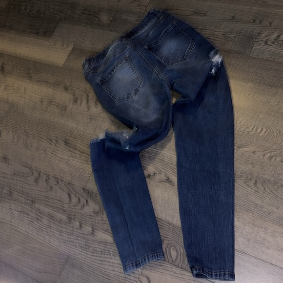 Wax distressed skinny jeans Sz 7 - Picture 13 of 15